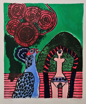 Corneille - Femme et Oiseau 1973 kopen? Bied vanaf 199!