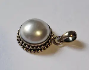Nieuwe zilveren hanger met Mabe parel kopen? Bied vanaf 75!