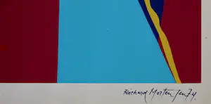 Richard Mortensen - Zeefdruk: geometrische compositie -1974 kopen? Bied vanaf 1!