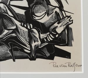 Ru van Rossem - Houtsnede kopen? Bied vanaf 35!