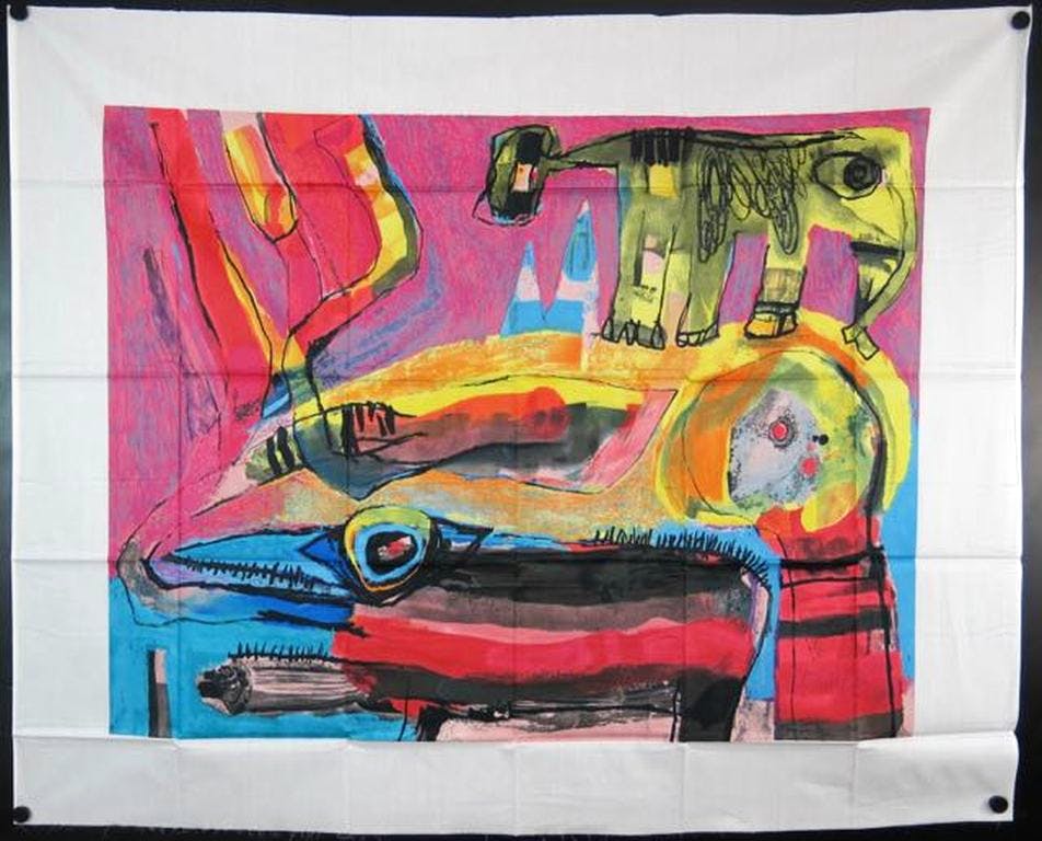 Geert Vrijdag - Zeefdruk op katoenzijde, Vertellingen aan kinds-kinderen kopen? Bied vanaf 1!