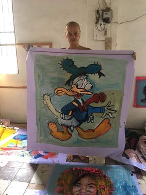 Peter Klashorst - Groot werk op doek - 2018 - Handgesigneerd !!! kopen? Bied vanaf 225!