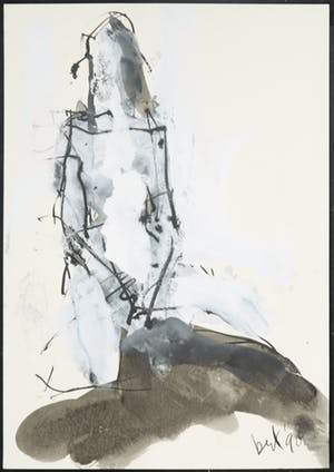 Bert van Zelm - Inkt en gouache op papier, Naakt kopen? Bied vanaf 20!