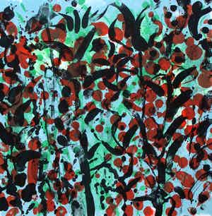 Jef Diederen - Litho: Kleine tuin II- 1990 verkocht voor € 65!