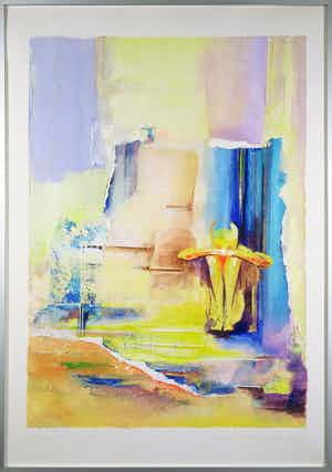 Helen Westgeest - Gemengde techniek op papier, Overpeinzingen - Ingelijst (Groot) verkocht voor € 60!