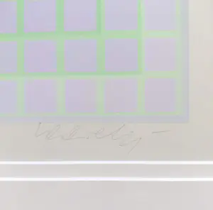 Victor Vasarely - Vega Pal, zeefdruk (mooi ingelijst, groot) kopen? Bied vanaf 1000!