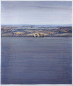 Willem de Vries - Aquarel, Landschap - Ingelijst kopen? Bied vanaf 1!