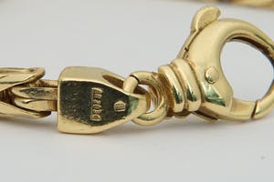 1234- Massief (102gr!) 18 karaats geelgouden "Konings" ketting - Lang formaat kopen? Bied vanaf 2800!