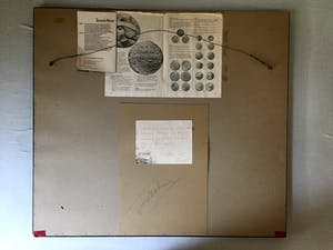 Theo van der Nahmer - Abstract Figuur - Tekening, Ingelijst kopen? Bied vanaf 90!