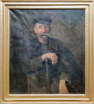 Arie van Mever - Portret Dhr. Valk - olieverf - groot - ingelijst - 21565 verkocht voor € 1!