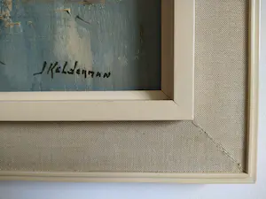 Jan Kelderman - Amsterdamse havenscene - olieverf op doek kopen? Bied vanaf 165!