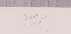 Paul Boyer - Aquarel en collage op papier, Diagonaal 2 - Ingelijst kopen? Bied vanaf 1!