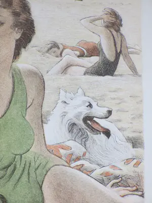 Pol Dom - Een dagje op het strand - Kleurenlitho kopen? Bied vanaf 58!