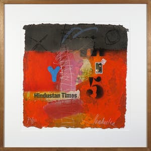 Theo Koster - Zeefdruk en collage, Zonder titel - Ingelijst kopen? Bied vanaf 20!