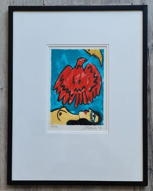 Corneille - zonder titel - gesigneerd - 200 ex - ingelijst kopen? Bied vanaf 1!