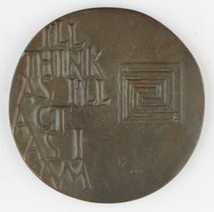 Eric Claus - Bronzen penning: Frank Lloyd Wright, 1963 kopen? Bied vanaf 120!