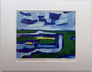 Gerrit Benner - handgesigneerde kleurenzeefdruk | 'Landschap' | ca.1981 kaufen? Bieten Sie von 3000!