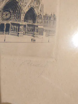 Niet of onleesbaar gesigneerd - Kathedraal van Reims kopen? Bied vanaf 1!