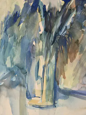 Buy Bernadette Zeegers - Bloemstilleven met vaas – aquarel? Bid from 30!