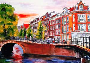 Elena Polyakova - Een gracht in Amsterdam verkocht voor € 70!