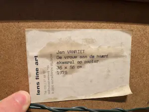 Jan Vanriet - De vrouw aan de haard kopen? Bied vanaf 325!