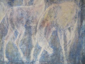 Jan Bezemer - (1907-1997) Gouache Paarden. kopen? Bied vanaf 80!