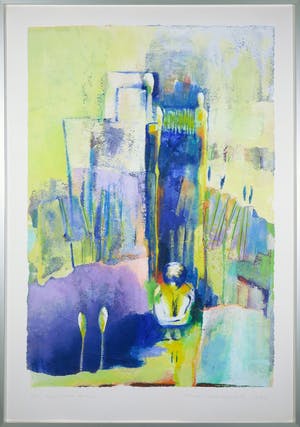 Helen Westgeest - Gemengde techniek op papier, Eén tegenover twee - Ingelijst (Groot) kopen? Bied vanaf 50!