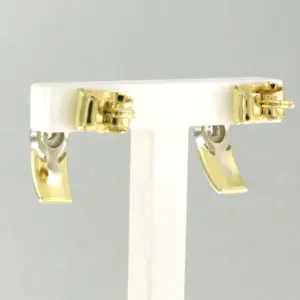 14k bicolour gouden oorknoppen bezet met briljant geslepen diamant tot. 0,06ct kopen? Bied vanaf 250!