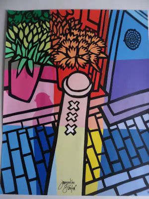 Jacqueline Schäfer - Kleurenzeefdruk AMSTERDAMMERTJE Hand gesigneerd kopen? Bied vanaf 100!