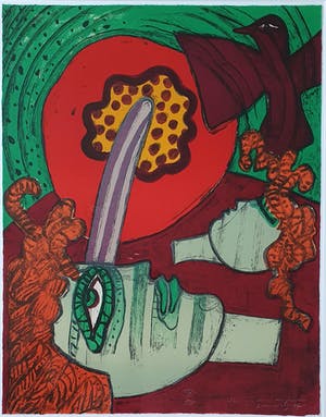 Corneille - Litho, Femme dans un jardin | Ingelijst kopen? Bied vanaf 1!