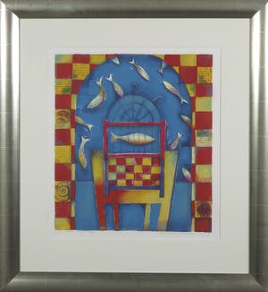 Marianne Aulman - Litho, Casa Azul III - Ingelijst kopen? Bied vanaf 1!