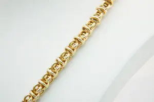 31 - Sierlijk, zo goed als nieuw 14 krt geel gouden Fantasie collier - 51cm lang kopen? Bied vanaf 1560!
