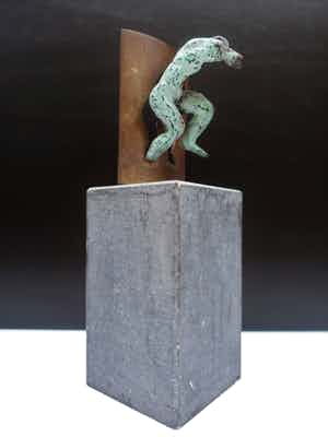 Brons (Onbekend) - "Ontsnapping"in brons verkocht voor € 100!