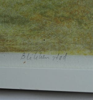 Jeroen Hermkens - Ingelijste litho , “Blikken stad” – 1992 kopen? Bied vanaf 1!