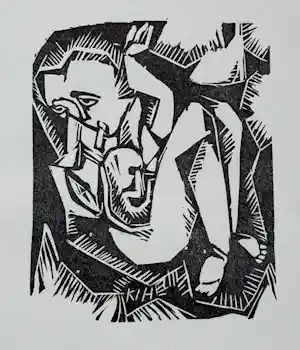 Karl Jakob Hirsch - Frühling / Mutter mit Säugling. Original-Linolschnitt 1918 kopen? Bied vanaf 60!