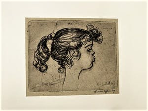 Hans van Efferen - Delicate E.A. Ets "Eveline" expositie 1969 galerie Adrian Stahlecker kopen? Bied vanaf 30!