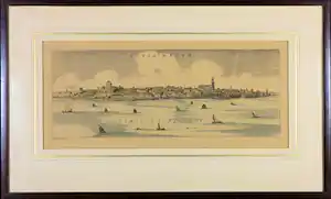 Joan Blaeu - Panoramisch gezicht op Nijmegen / Novio Magum - Ingelijst verkauft für € 41!