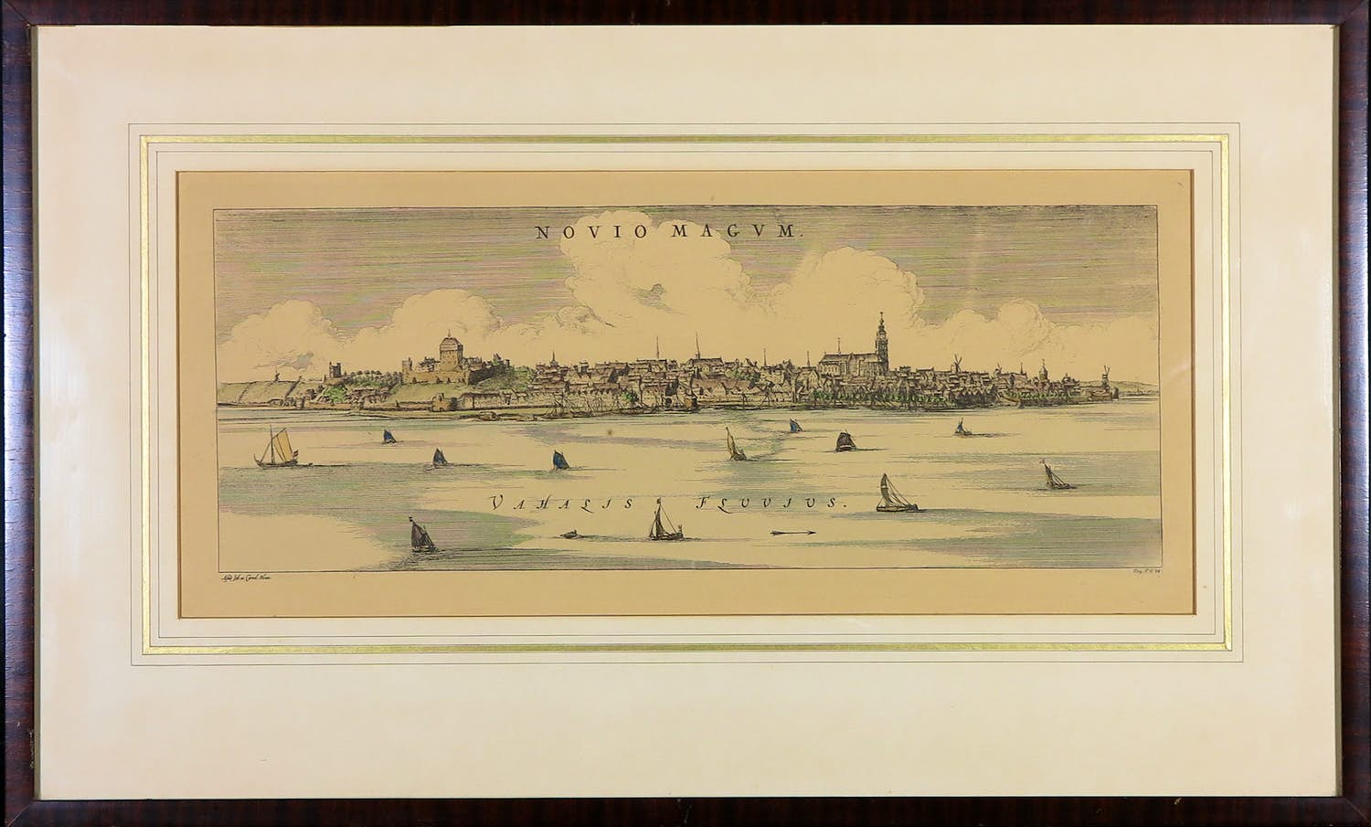 Joan Blaeu - Panoramisch gezicht op Nijmegen / Novio Magum - Ingelijst kopen? Bied vanaf 1!