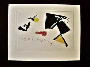 Niet of onleesbaar gesigneerd - Oost Europese handgekleurde Litho - zeer kleine oplage van 10ex. - gesigneerd kopen? Bied vanaf 1!