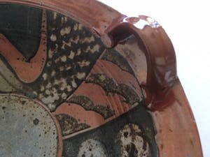 Joop Crompvoets - gedecoreerde schaal met 2 oortjes - keramiek kopen? Bied vanaf 69!