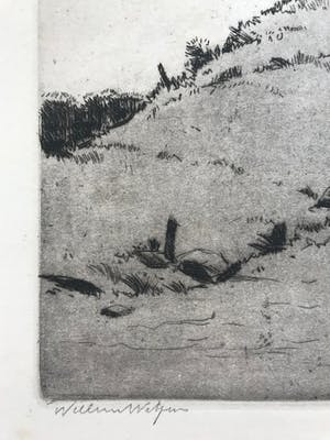 Willem Witjens - Gesigneerde ets uit 1948 - "Molen bij Zeddam" kopen? Bied vanaf 1!