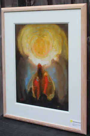 Han Mes - Ingelijste olieverf op papier: Varen naar het licht kopen? Bied vanaf 295!