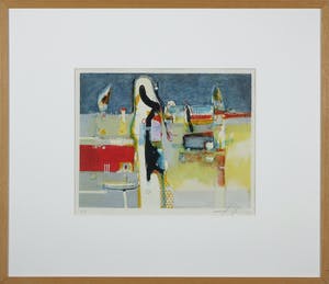 Kantcho Kanev - Zeefdruk, Blue - Ingelijst kopen? Bied vanaf 60!