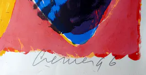 Jan Cremer - kleurrijke zeefdruk: tulpen - 1996 kopen? Bied vanaf 20!