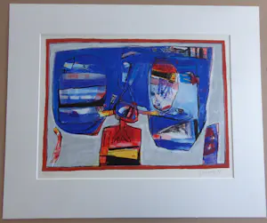 Geert Vrijdag - HAVEN / KLEURZEEFDRUK / 68x82cm / SIG / 1995 / PASSE-PARTOUT + RUG kopen? Bied vanaf 45!