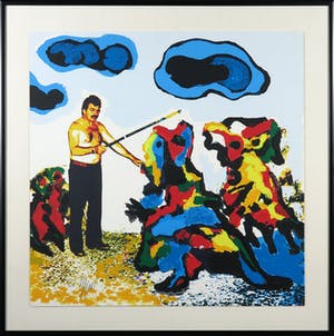 Karel Appel - Zeefdruk, De Tovenaar + Schilderskist! kopen? Bied vanaf 1!