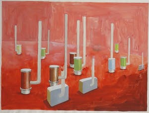 Sylvie Zijlmans - Gouache, Gloeiend - Ingelijst kopen? Bied vanaf 50!