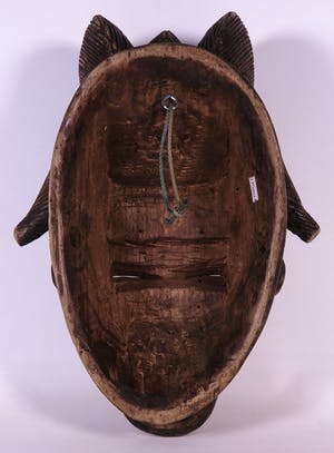 Punu - Hout, Vrouwelijk masker met wit gezicht kopen? Bied vanaf 50!