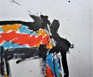 Anton Heyboer - Het dier . Kleurrijke krachtige schildering . kopen? Bied vanaf 200!