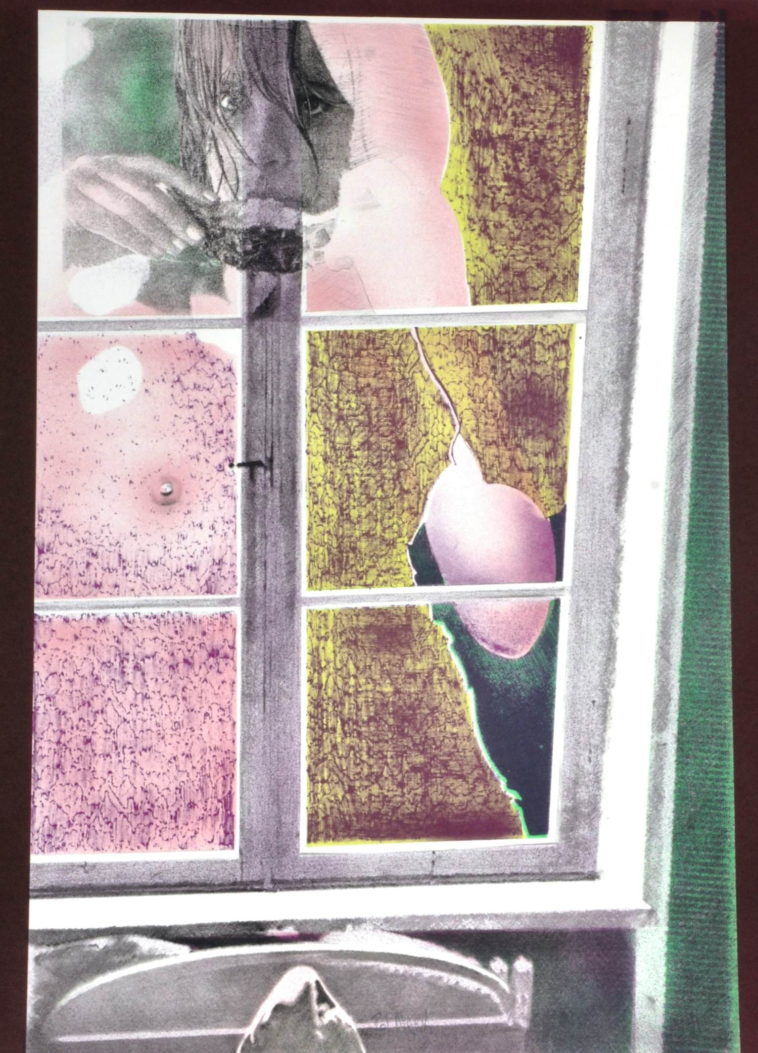 Pol Mara - Peeping out - Lithografie verkocht voor € 100!